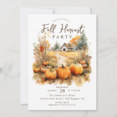 Invitation La récolte d'automne rustique Thanksgiving (Devant)