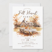 Invitation La récolte d'automne rustique Thanksgiving (Devant)