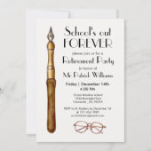 Invitation La Rentrée Est Finie Pour Toujours Rétro Cadeau de (Devant)