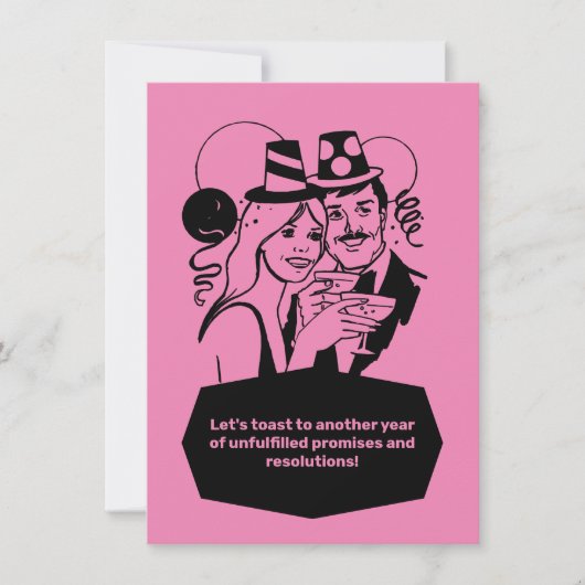 Invitation La résolution du Nouvel An est drôle (Devant)