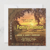 Invitation La Réunion de famille avec l'invitation d'arbre (Devant)