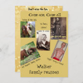 Invitation La Réunion de famille d'amusement (Devant / Derrière)
