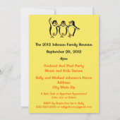 Invitation La Réunion de famille de fête de pingouins drôles (Dos)