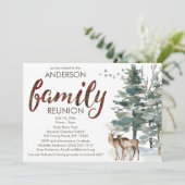 Invitation La Réunion de famille rustique d'arbre de pays (Debout devant)