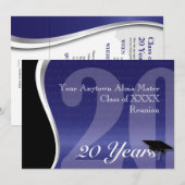 Invitation La Réunion personnalisable de classe de 20 ans (Devant / Derrière)