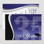 Invitation La Réunion personnalisable de classe de 35 ans (Devant / Derrière)