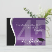 Invitation La Réunion personnalisable de classe de 45 ans (Debout devant)