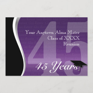 Invitation La Réunion personnalisable de classe de 45 ans