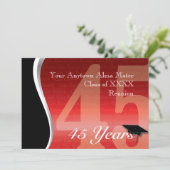 Invitation La Réunion personnalisable de classe de 45 ans (Debout devant)