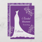 Invitation La robe blanche mariage tourbillonne sur la Fête d (Devant / Derrière)