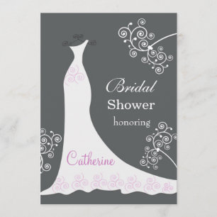 Invitation La robe blanche mariage tournoie sur la Fête de l'