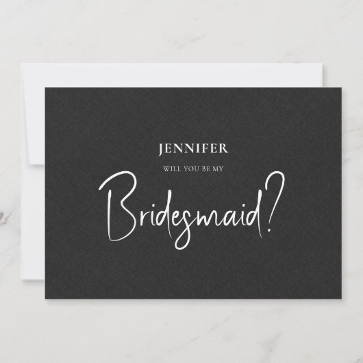 Invitation La robe de mariée sera-t-elle ma demoiselle d'honn (Devant)