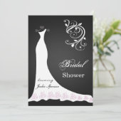 Invitation La robe mariage blanche tourbillonne de Fête de l' (Debout devant)