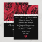 Invitation La Rose rouge au coeur gris (Devant / Derrière)