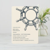 Invitation La roue du navire | FÊTE DES MARIÉES MARIAGE (Debout devant)