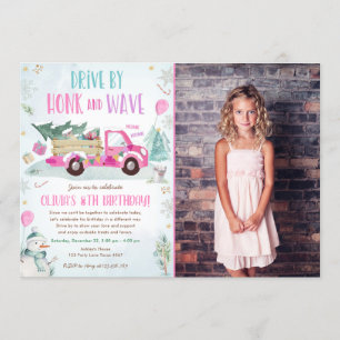 Invitation La Route Du Camion Rouge D'Hiver Par L'Anniversair