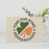 Invitation La Saint-Patrick, c'est l'heure de quelques bêtise (Debout devant)