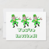 Invitation La Saint-Patrick Dancing Leprechaun (Devant)