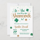 Invitation La Saint Patrick de la petite Shamrock Révélation (Devant)