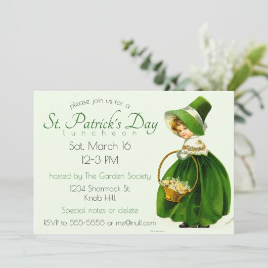 Invitation La Saint-Patrick vintage (Debout devant)