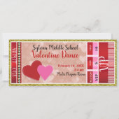 Invitation La Saint Valentin admet une danse VIP (Devant)