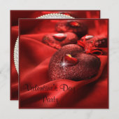 Invitation La Saint-Valentin aux coeurs étincelants (Devant / Derrière)