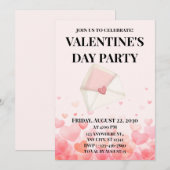 Invitation La Saint-Valentin cœur (Devant / Derrière)