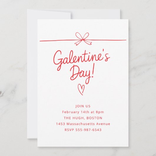 Invitation La Saint Valentin de la Saint Valentin Fille amis  (Devant)