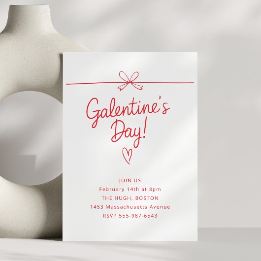 Invitation La Saint Valentin de la Saint Valentin Fille amis 