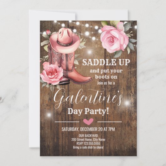 Invitation La Saint-Valentin de l'Ouest (Devant)