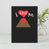Invitation La Saint Valentin du volcan Cute I Lava You (Debout devant)
