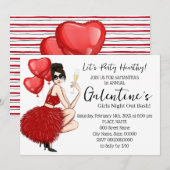 Invitation La Saint-Valentin, la Saint-Valentin, la nuit des  (Devant / Derrière)