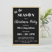 Invitation La Saison de Tis'| Fête de Noël noir et blanc (Debout devant)