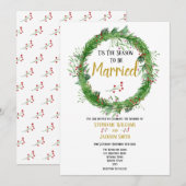 Invitation La Saison pour se Marier | Mariage de verdure hive (Devant / Derrière)