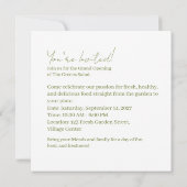 Invitation La salade des Verts (Dos)