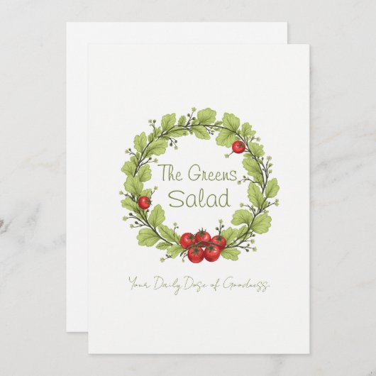 Invitation La salade des Verts (Devant / Derrière)
