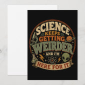 Invitation La science devient de plus en plus bizarre et j'ad (Devant / Derrière)