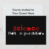 Invitation La science, pas la superstition (Devant / Derrière)