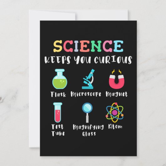 Invitation La science vous garde curieux (Devant)