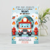 Invitation La sécurité du moteur de camion de feu chaud 1° an (Debout devant)