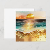 Invitation La série de plages à l'aquarelle Design 3 (Devant / Derrière)
