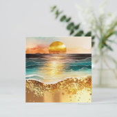 Invitation La série de plages à l'aquarelle Design 3 (Debout devant)