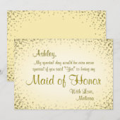 Invitation La servante d'honneur | Or Vintage (Devant / Derrière)
