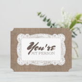 Invitation La servante d'honneur Rustic Funny (Debout devant)