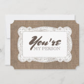 Invitation La servante d'honneur Rustic Funny (Devant)