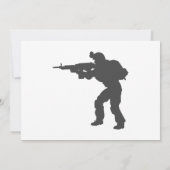 Invitation La silhouette d'un soldat - Choisir la couleur arr (Dos)