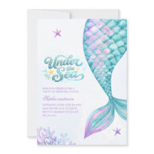 La Sirène sous la Mer Aquarelle 1er Anniversaire