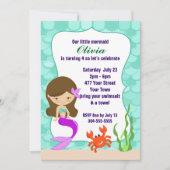 Invitation La Sirène Sous Le Parti De La Piscine De Mer (Devant)