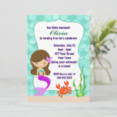 Invitation La Sirène Sous Le Parti De La Piscine De Mer (Debout devant)