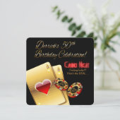 Invitation La soirée Casino de Derrick à Vegas pour son 50e a (Debout devant)